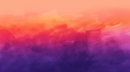 Tuinposter A watercolor canvas portraying an abstract sunset sky, where washes of orange and purple intermingle, creating a vibrant yet soothing backdrop. © CtrlN
