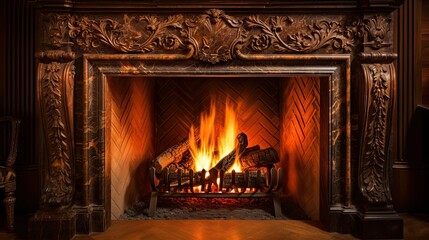 hearth fireplace flame