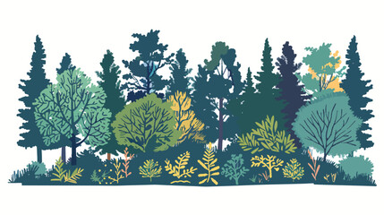Forest landscape illustration vector