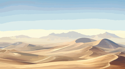 Fototapeta na wymiar Natural landscape of desert illustration vector