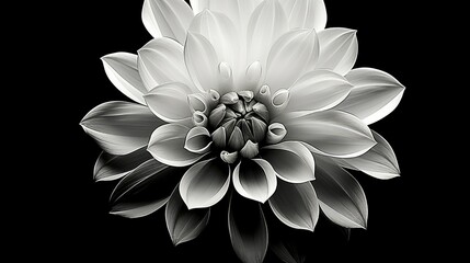 monochrome black white flower