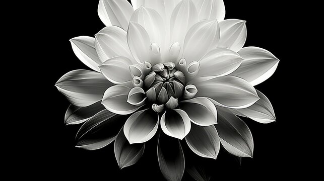 monochrome black white flower