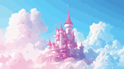 Tuinposter Princess Castle illustration vector © Vector