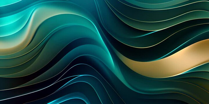 Vector art deco wavy luxury pattern, wave line japanese style background. Organic dynamic pattern, texture for print, wall art, packaging design 4K Video