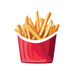 French fries vector illustration on white background