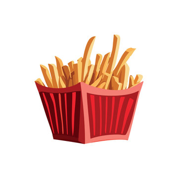 French fries vector illustration on white background