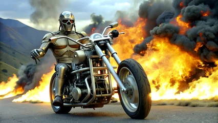 Poster Terminator ride a bike © MeMosz