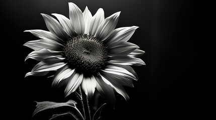 plant black white sunflower