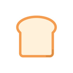 Toast bread slices icon for food apps and websites. Vector illustration.