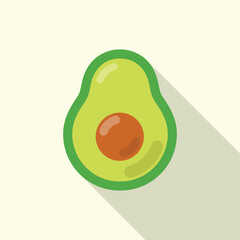 Avocado fruit icon. Vector illustration.