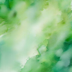 Fototapeta na wymiar green watercolor in the spring background