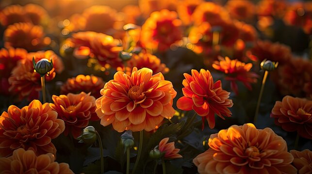 vibrant orange flowers