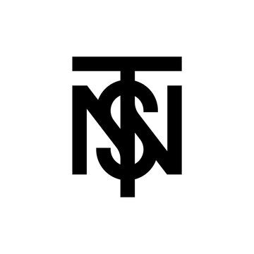 Initial Monogram Letter TSN NTS Logo Design