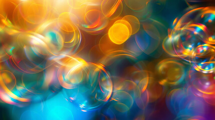 abstract, bright, shiny, blue, design, light, blurred, circle, background