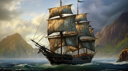 sea schooner pirate ship