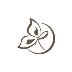 R Letter Butterfly Logo.