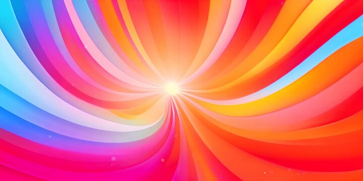 Retro 60s and 70s groovy carnival background. Sun and rainbow swirl pattern, vintage poster vibes. Funky ray elements, circle motifs, reminiscent of circus themes. 4K Video