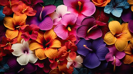 paradise tropical flowers background