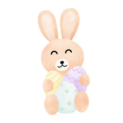 Easter bunny collection with carrot and egg.