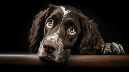 training dog asking question - obrazy, fototapety, plakaty