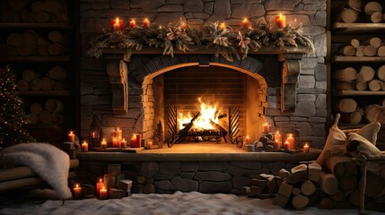 warmth fireplace winter