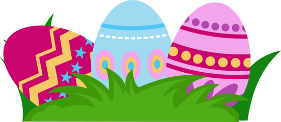 Easter Egg With Grass Decoration