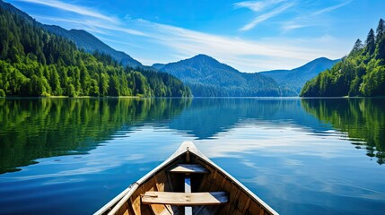 Obraz premium water lake boating