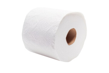 Fototapeta premium Toilet paper roll isolated on transparent background.