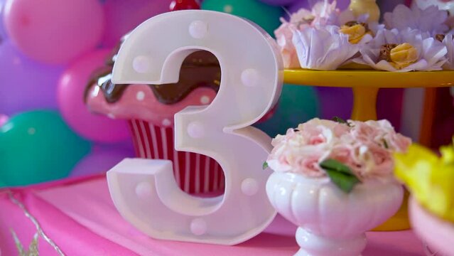 number 3 in birthday party decoration