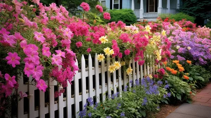 Zelfklevend Fotobehang garden flowers borders © PikePicture
