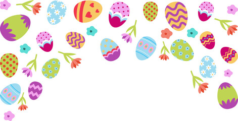 Easter Egg Corner Border Decoration
