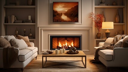 heat fireplace gas - obrazy, fototapety, plakaty