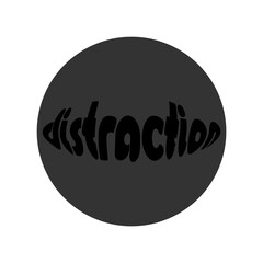 Destruction icon. The Destruction word icon. Sticker, marking, information board, background...