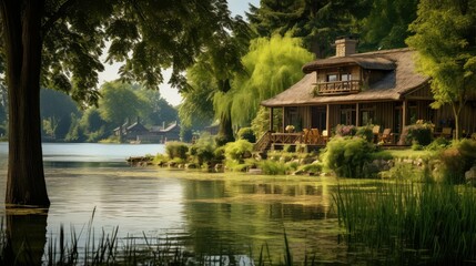 Obraz premium retreat lake houses