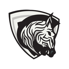 Zebra esport logo mascot design