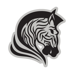 Zebra logo mascot design