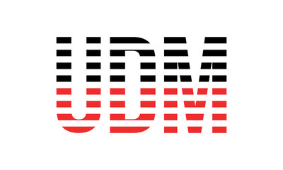 UDM three initial letter iconic line negative space minimal logo design vector template. monogram, abstract, wordmark, business, typography, minimalist, brand, company, flat, modern, unique, simple