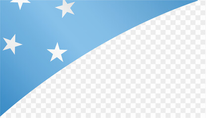 Fototapeta premium Micronesia flag wave isolated on png or transparent background. vector illustration.