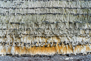 Chalk cliff closeup