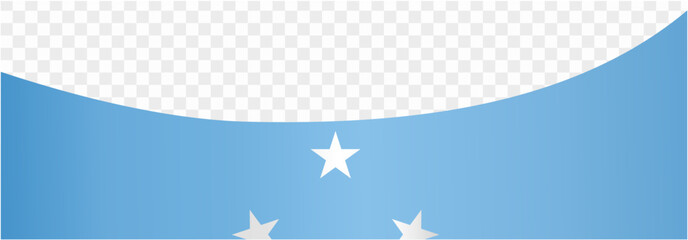 Micronesia flag wave isolated on png or transparent background. vector illustration. - obrazy, fototapety, plakaty