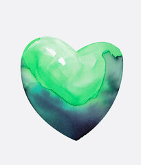 heart from green leaves