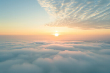 Fototapeta na wymiar Sunrise breaking through the clouds background image
