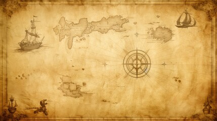 compass pirate map background
