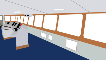Ship bridge-wheelhouse inside © mavi