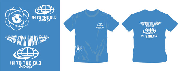 statement graphic t-shirt design front and back vector illustration