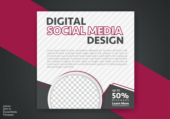 Fototapeta premium Modern Social Media Template. Discount Promo Template. Social Media Post Template. Social Media Banner