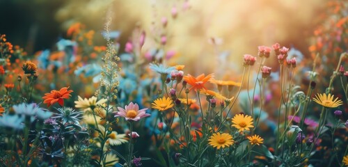 beautiful colorful floral flowers background