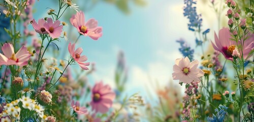 beautiful colorful floral flowers background