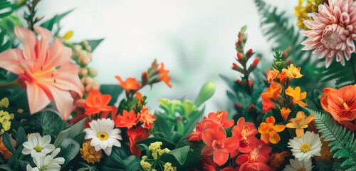 Obraz na płótnie Canvas beautiful colorful floral flowers background