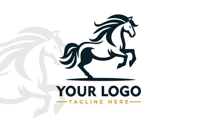 Vintage Unicorn Logo Vector Majestic Horse Design for Strong Business Identity Premium Symbol for Branding